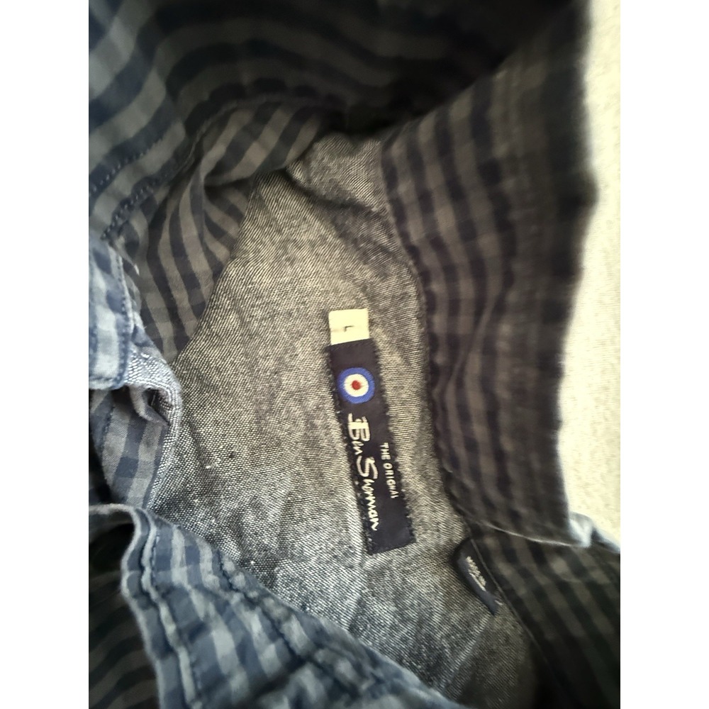 ben sherman mens large gray and black flannel